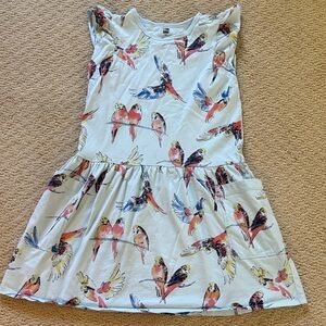 Tea Collection Multicolor Bird Print Dress